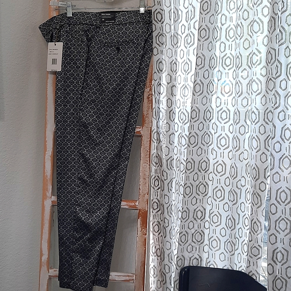 Zac & Rachel Black Retro Straight Leg Ankle Pant 10